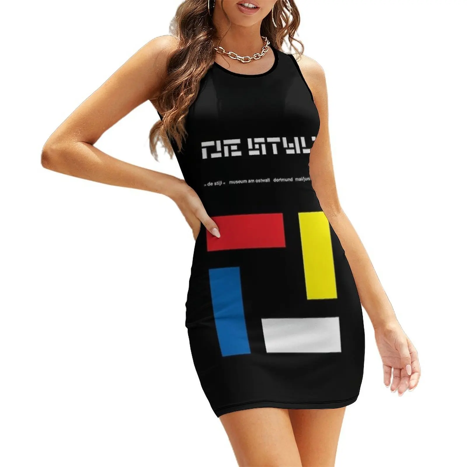 

DeStijl#2 Sleeveless Sundress luxury woman party dress party dresses women dresses for special events