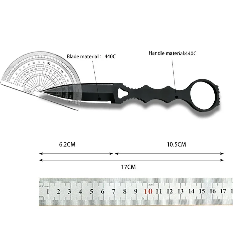 SOCP BM 176 EDC Tactical Knife 440C Spear Point Fixed Blade with Kydex Sheath Outdoor Hunting Survival Knives