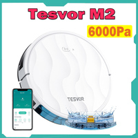 Tesvor M2 Robot Vacuum Cleaner With Mop Function 6000Pa Suction Gyroscope Navigation Mini Vacuum Cleaner Home Robot Cleaning