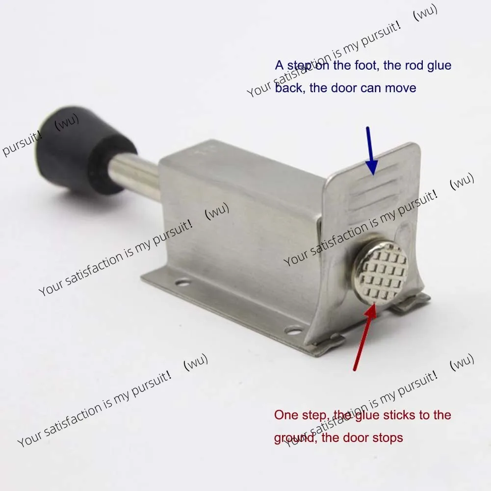 Steel Foot Pedal Door Limiter, Floor Limit 140mm, 200mm, 250mm Door Hardware Household Tools