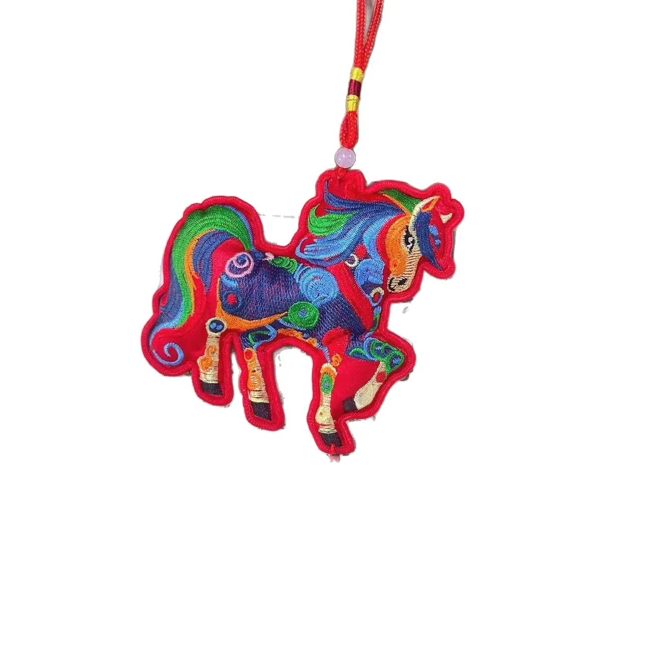 2Pcs Year of the Horse Incense Bag Pendant Double-sided Embroidery New Year Tassel Scented Bag Chinese New Year Decorations
