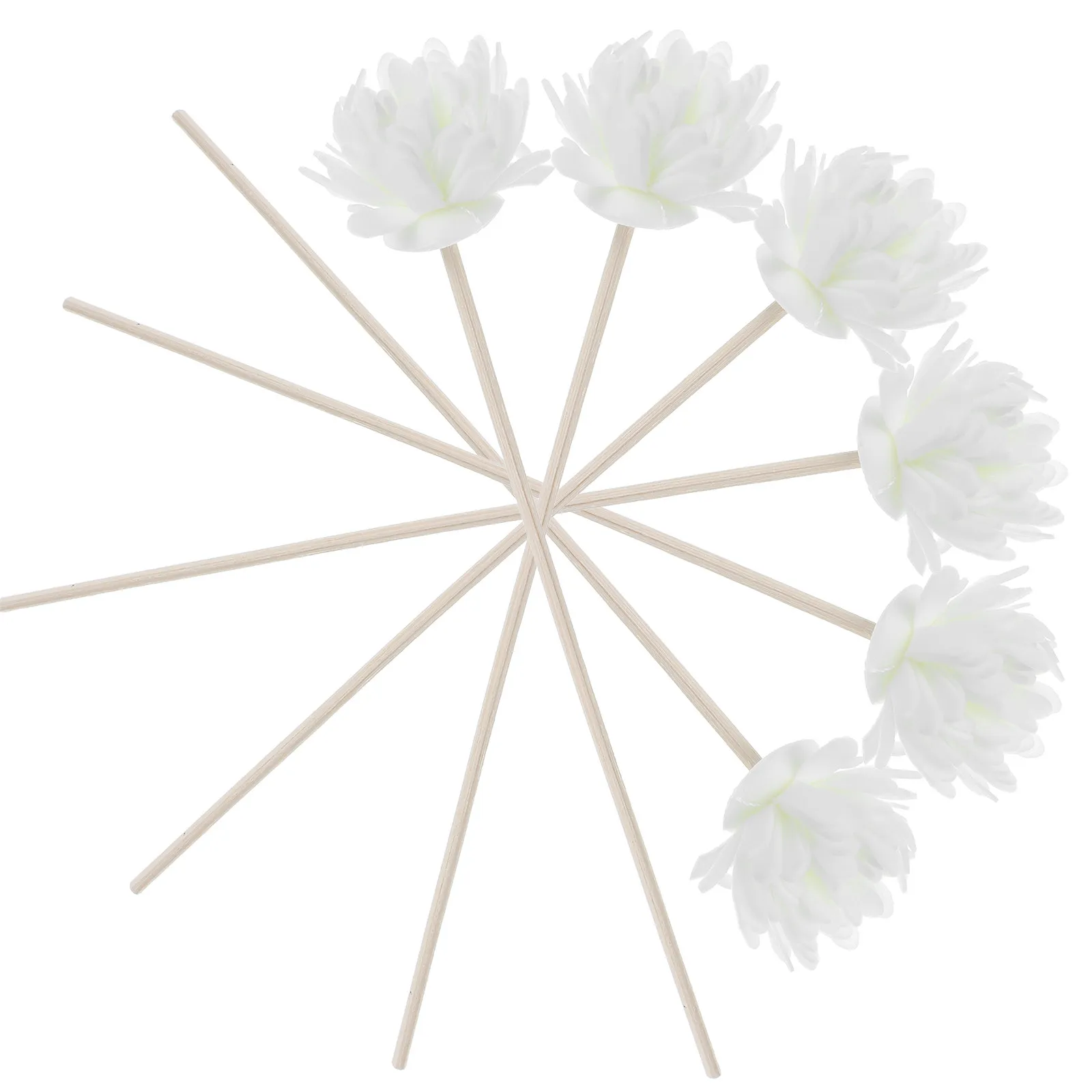 

Набор из 6 декоративных палочек-диффузоров в форме цветов: реалистичные искусственные хризантемы для ароматерапии и распространения эфирных масел