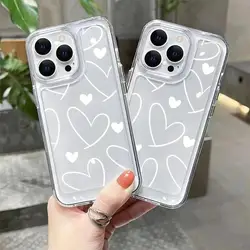 Love Heart Clear Case For Phone Case for VIVO Y36 Y03 Y02 V30E V29E V27E V25E V21E V23E V25 V27 Pro V21 V23 V20 SE Y28 Y20 Y11