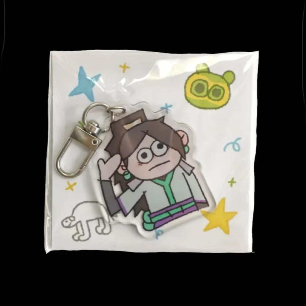 Game Valorantings Peripheral Acrylic Keychain Omen Joon-Hee Neon Characters Funny Expression Backpack Pendant Car Key Chains
