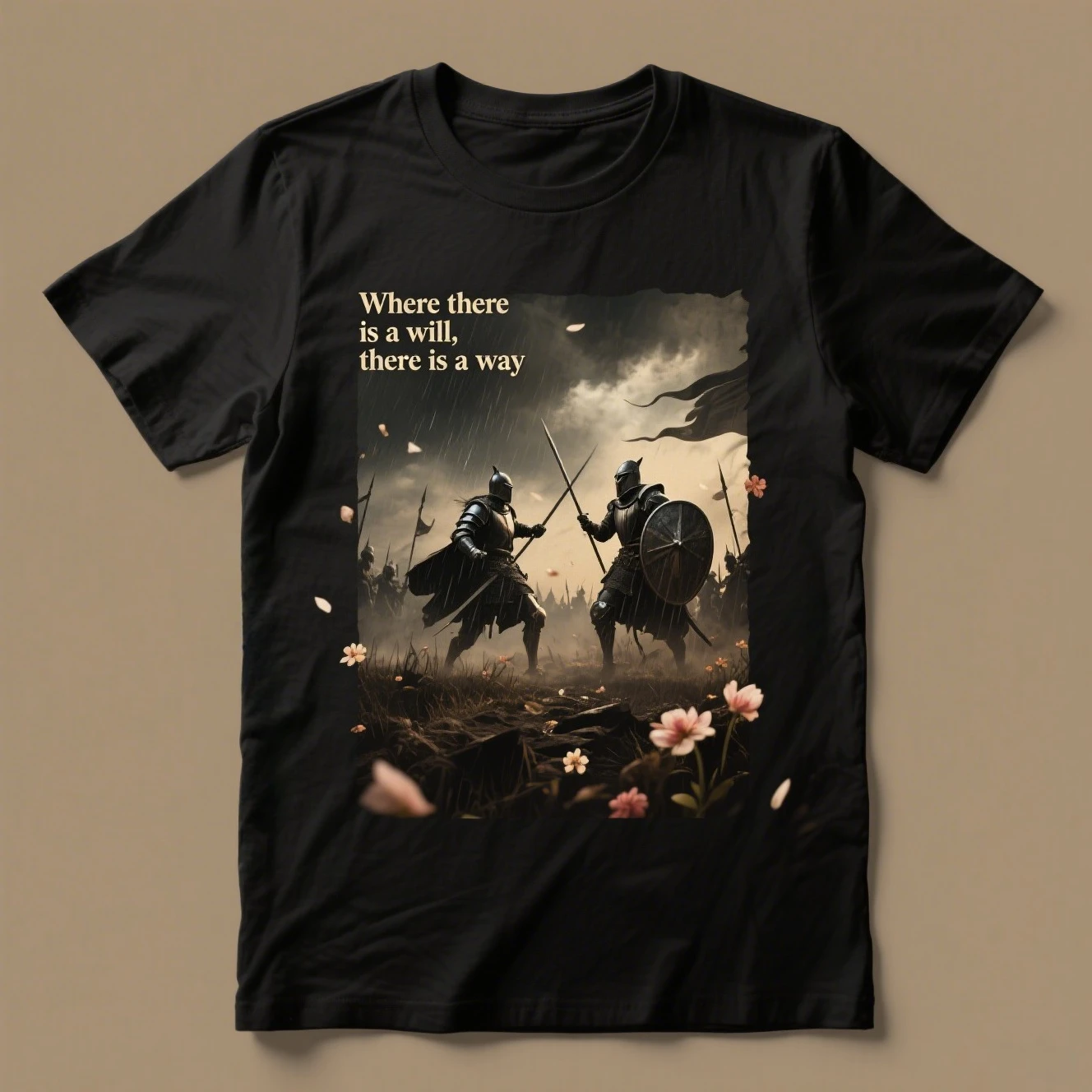 

Knight Duel Graphic Printing Summer Luxury Brand Pure Cotton Men's and Women's T-shirt Short Sleeve Street Fashion Trend