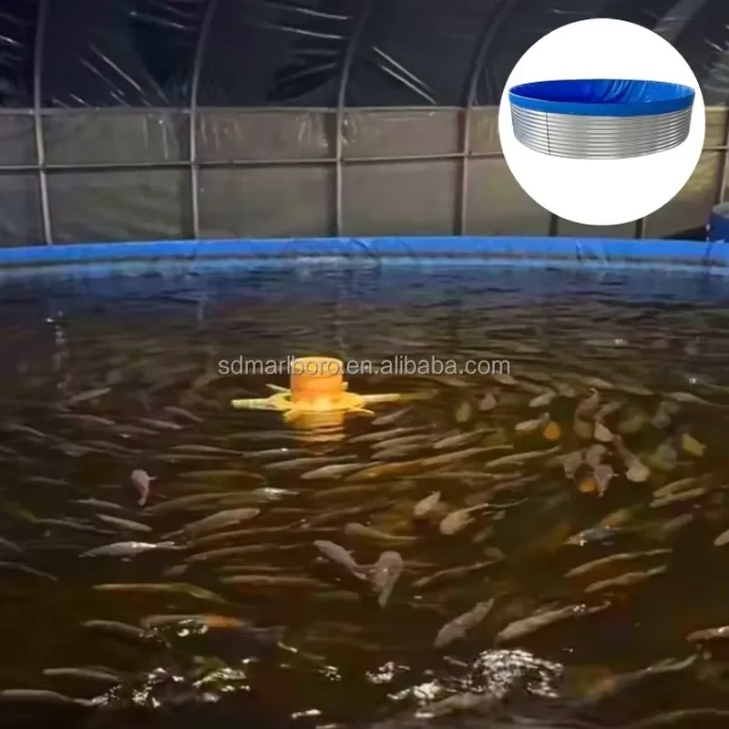 SDM Custom Breeding Carp Cat Fish Farming Pond Commercial Tarpaulin Collapsible Fish Tank Tilapia Farm for SDMARLBORO ISO