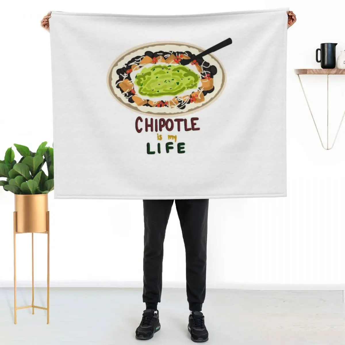 

chipotle is my life Throw Blanket Outdoor Soft Blanket for Picnic Beach Camping