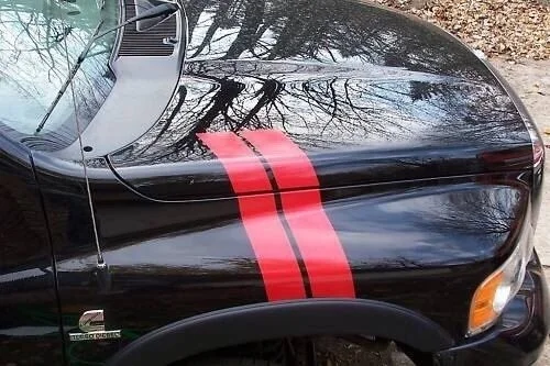 

Для (2 шт.) виниловых наклеек на грузовик, полосы Dodge Ram mopar rebel logo (обе стороны)