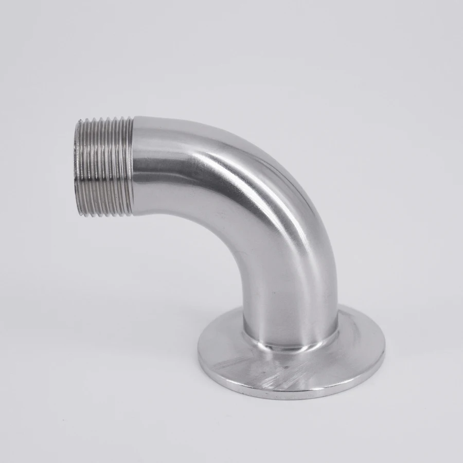 

1/2" 3/4" 1" 1-1/4" 2" BSPT Male x 1.5" 2" 2.5" Tri Clamp 90 Degree Elbow SUS304 Sanitary Fitting Homebrew