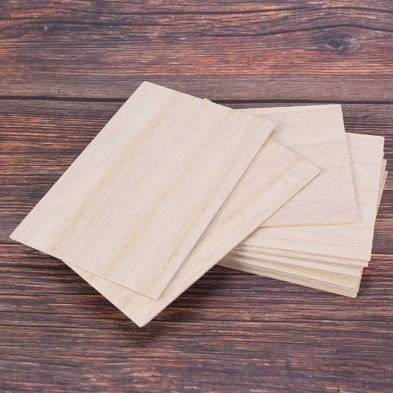 80Pcs Balsa Wood Sheets Wooden Plate 150 X 100 X 2Mm For House Ship Craft Model DIY