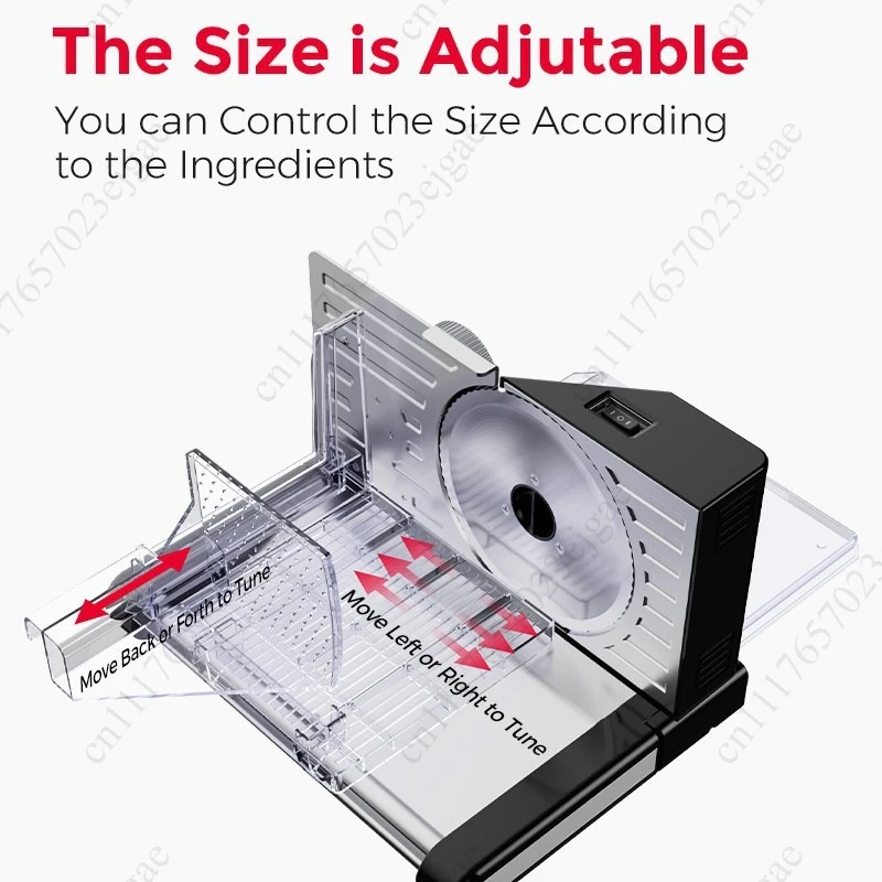 Stainless steel Electric Food slicer Thickness adjust Veggies Fruit Cutting Machine Shred Food Processor Frozen Meat slicer 110V