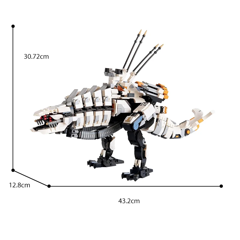 1598PCS Game Series Horizoned (Thunderjaw) Monster Building Block Set MOC-176491 Brick Toy Friends Family Holiday Gift