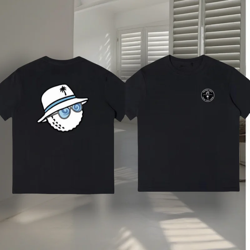 

2025 Golf Men's and Women's Breathable Cotton T-shirt Fashion Printed Running T-shirt Harajuku Top Short-sleeved Sweatshirt