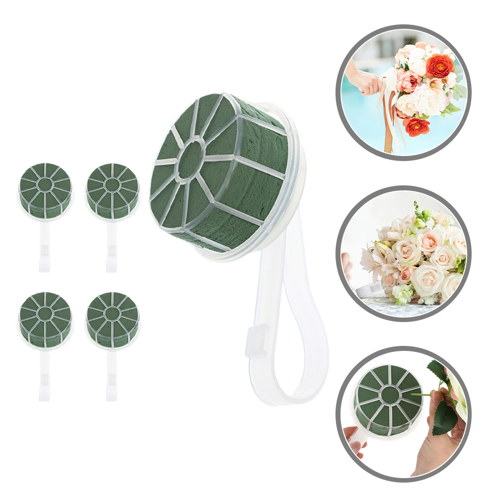 5 قطعة حامل باقة الزهور مقبض الزفاف الأزهار لوازم الزفاف باقة اليد دعم البلاستيك زهرة قفص الطين Diy بها بنفسك الزفاف #3