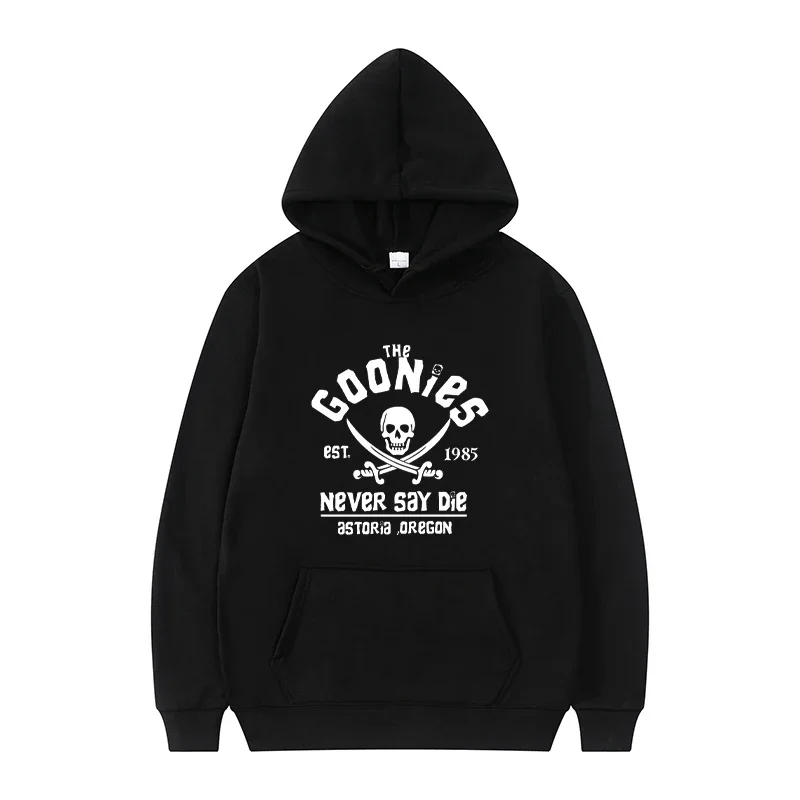

The Goonies Est 1985 Never Say Die Man Printed Men's Sweatshirt Fashion Casual Hooded Sports Sweatshirt Autumn and Winter Top