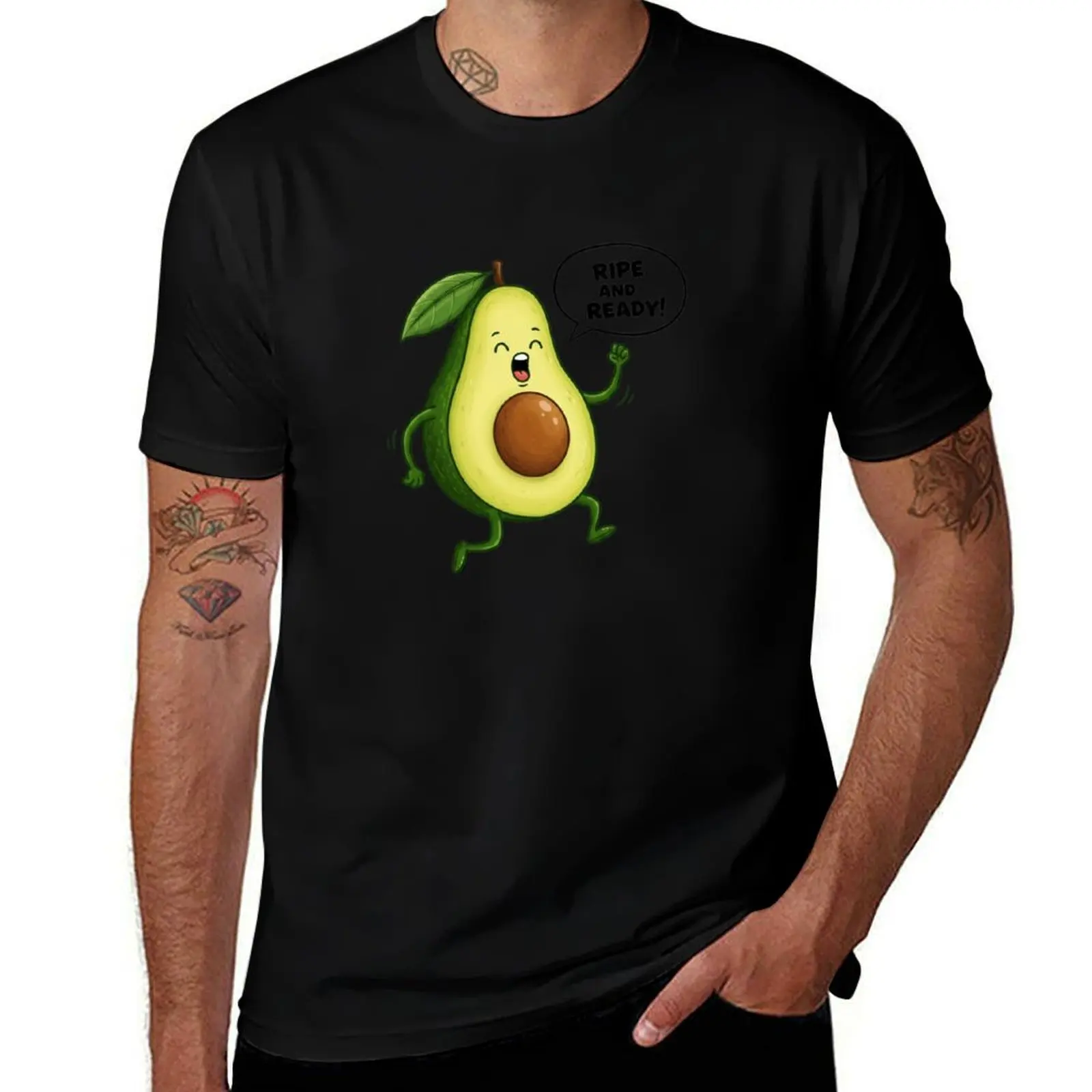 

Ripe and ready funny cartoon avacado T-Shirt customizeds Louboutins T-shirts man new gifts and t-shirts t shirt for men