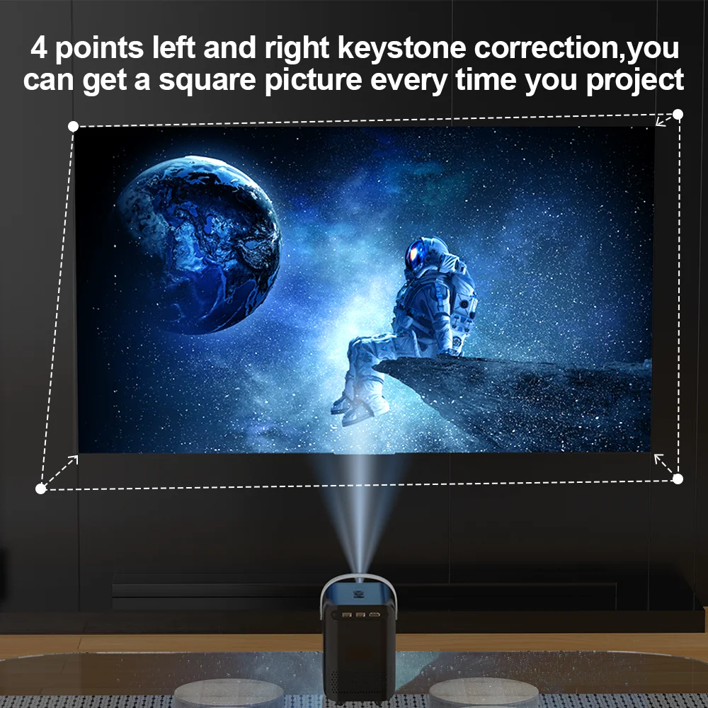 P10 Global mini proiettore Android 4K WIFI Bluetooth 64GB Android 10 messa a fuoco elettrica 1080P Home Cinema proiettore portatile all'aperto