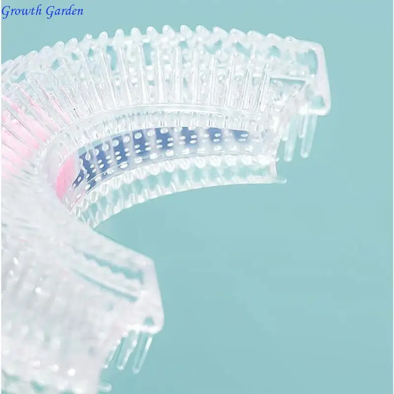 

2pcs Children U Toothbrush Silicone Training Teeth Cleaning Whole Mouth Teethbrushes 360° Tooth Clean for 6-12 E65D