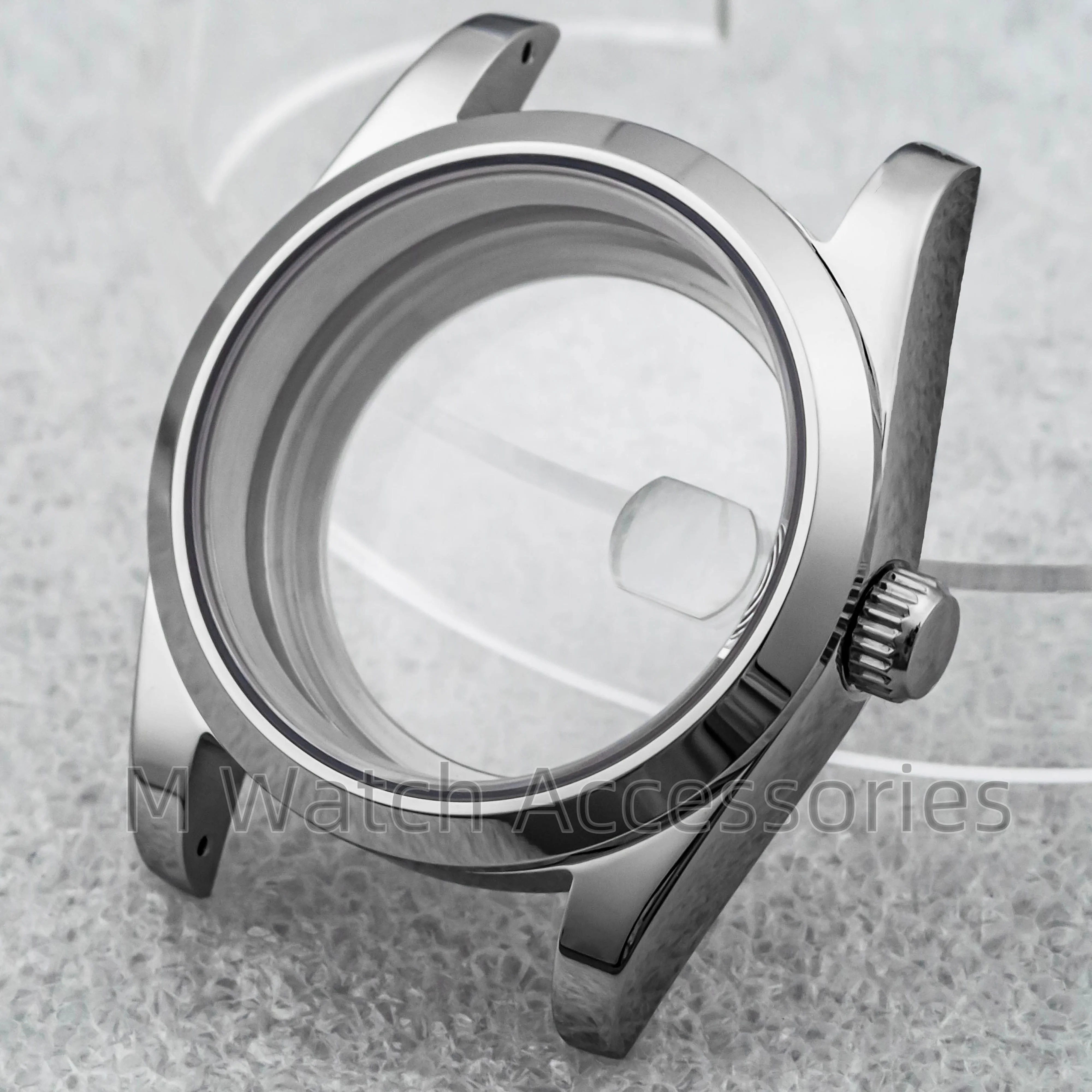 36/39MM High Quality NH35 Case Sapphire Glass Waterproof Black Men Watch Case for Datejust NH34 NH36 movement 28.5mm Dial Parts