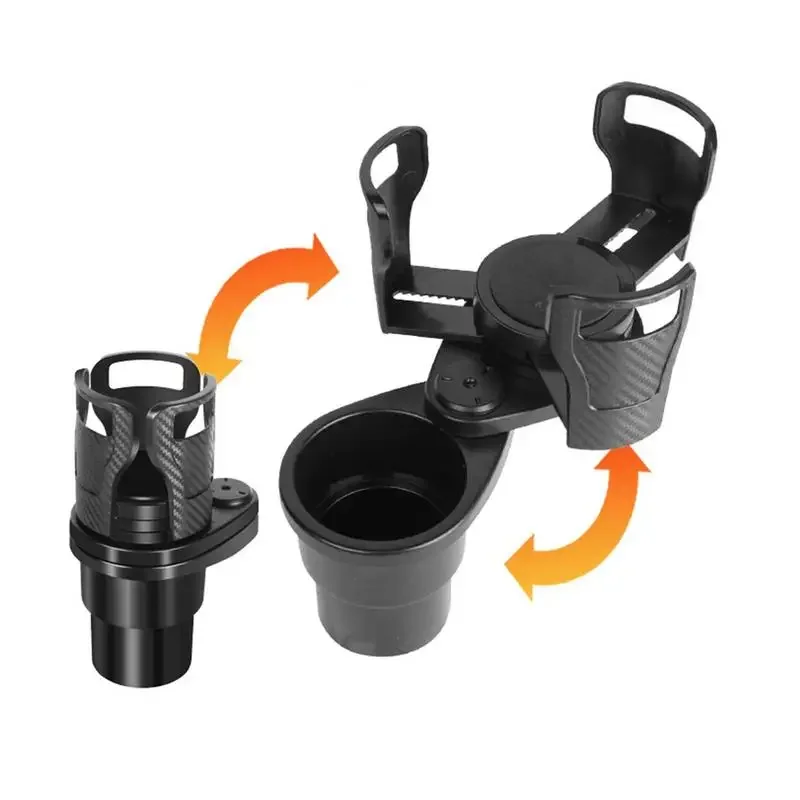 2 In 1 Bekerhouder Expander Voor Auto Cup Expander Houder Auto 360 Graden Roterende Basis Universele Multifunctionele Dubbele Bekerhouders