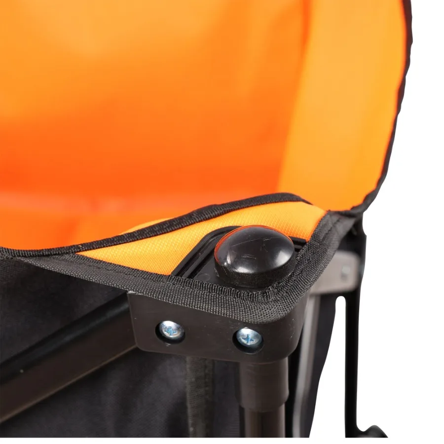 

Складная тележка большой вместимости, удлиненная тележка-удлинитель, складная тележка, садовая пляжная тележка для покупок, черный + оранжевый