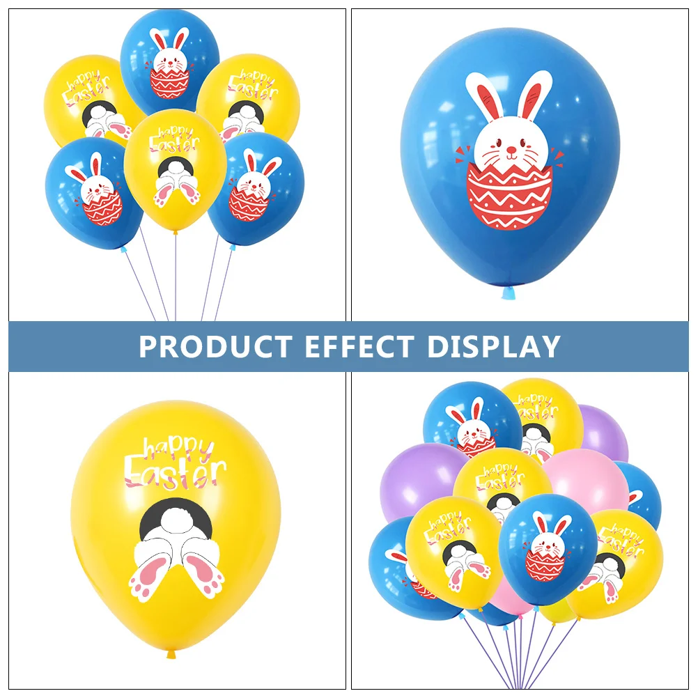 

1 set 1 Set Easter Egg Balloon Kit Purple Rabbit Latex Party Decor Balloon Set For Celebration Festival Decoration
