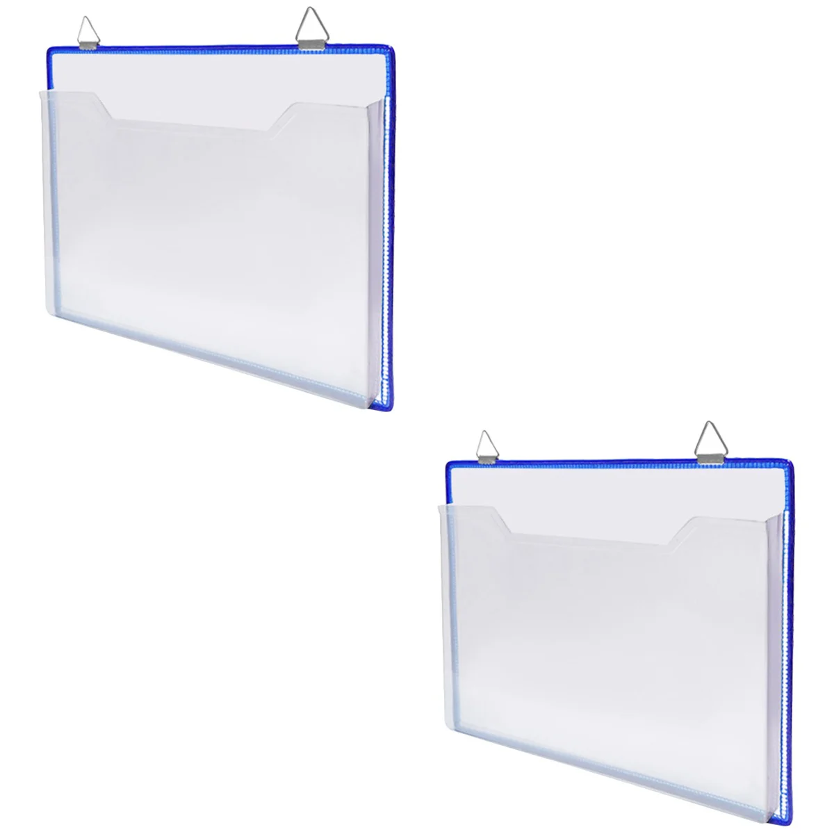 

2 PCS Organizer Bags for Traveling Storage File Plastic Bills Office Holder Hanging Magazine Wall Document Pocket Folder