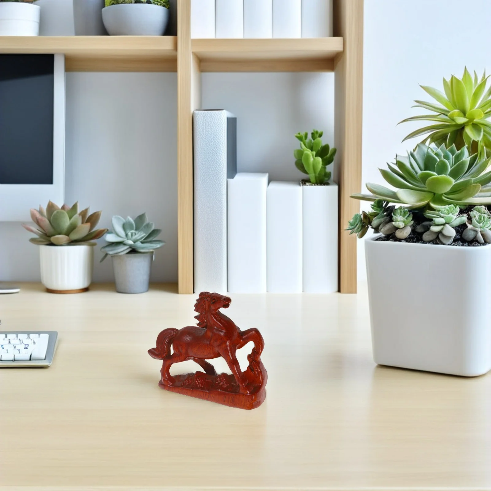 خشبية فنغ شوي تمثال حصان 8 سنتيمتر منحوتة يدويا خمر الحيوان النحت الصينية زودياك الشكل 2026 السنة الجديدة الديكور مكتب المنزل