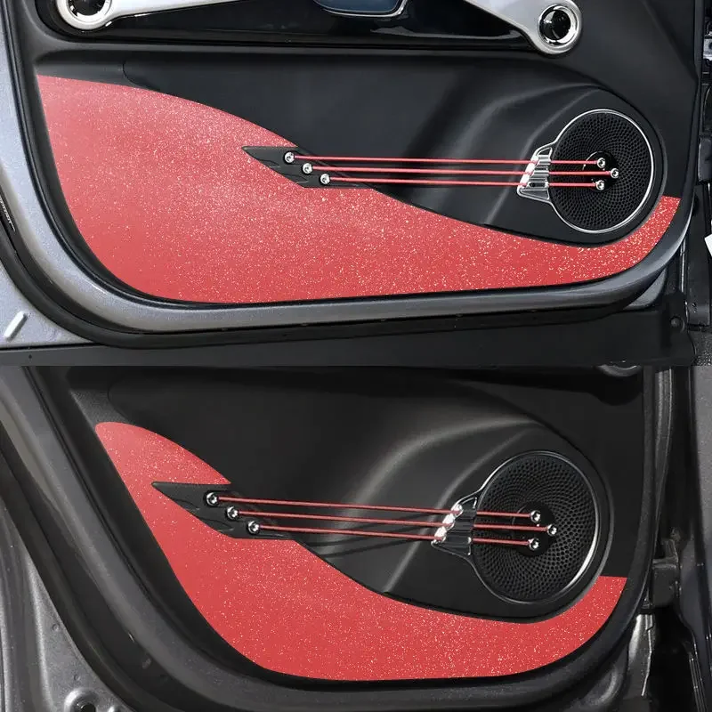 4 Stück Auto-Tür-Anti-Kick-Pads aus Leder, Schutzfolie für BYD Atto 3 Yuan Plus EV 2024 2025, Schutzaufkleber, Carbon-Verkleidung – Detail 5