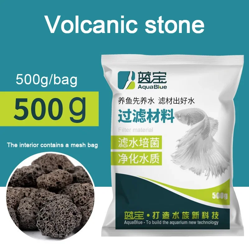 1 Tas Tangki Ikan Multi Bentuk 500G Bahan Penyaringan Meningkatkan Oksigen Aksesori Akuarium untuk Tangki Air Asin Segar Dapat Digunakan Kembali