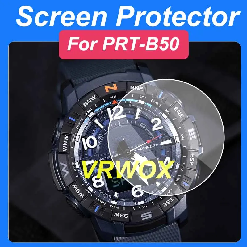 2Pcs HD Clear 9H Tempered Glass Protector for PRT-B50YT-1 PRT-B70 Watch - Ultra Thin Clear Watch Protector