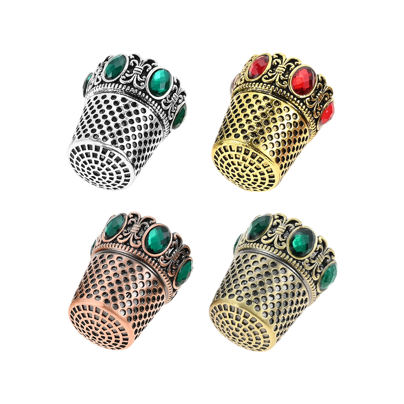 1pc Alloy Vintage Thimble Finger Protector Fingertip Thimbles Anti Slip Needlework DIY Household Sewing Tools Accessories