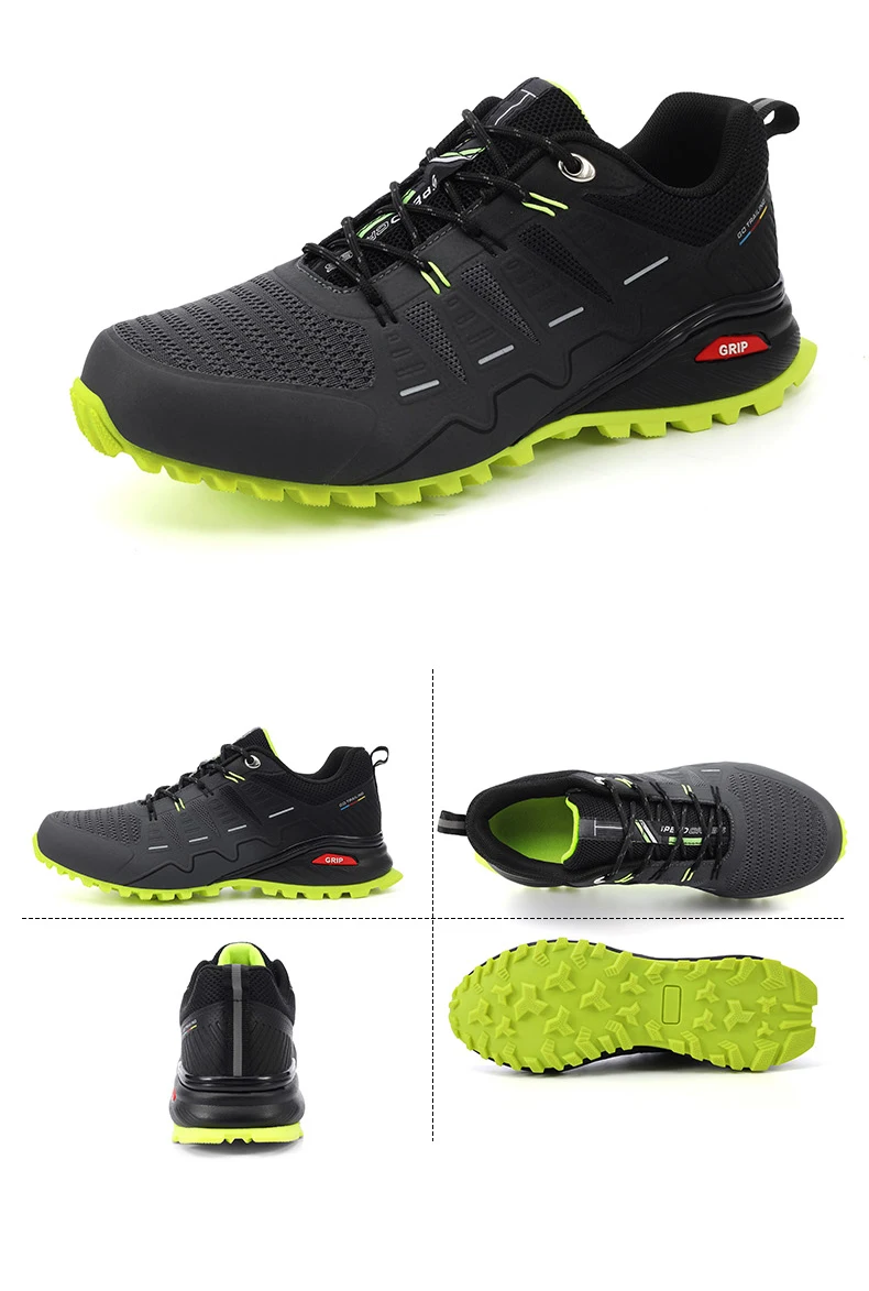 Men Trail Running Shoes Male Casual Lightweight Breathable Knit Fashion Sneakers Outdoor Trekking Jogging Walking Tennis Shoes