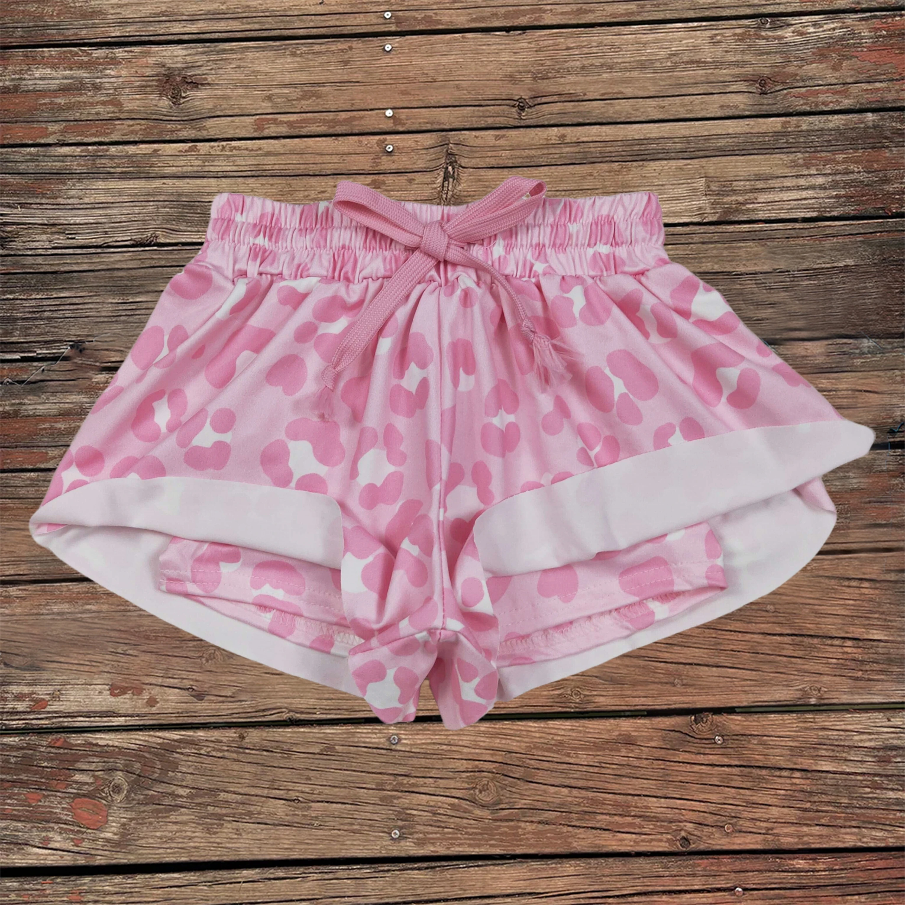 

Wholesale Baby Girls Pink Leopard Shorts Toddler Summer Ruffles Pocket Skort Skirts Bottom Infant Kids Children Boutique Clothes
