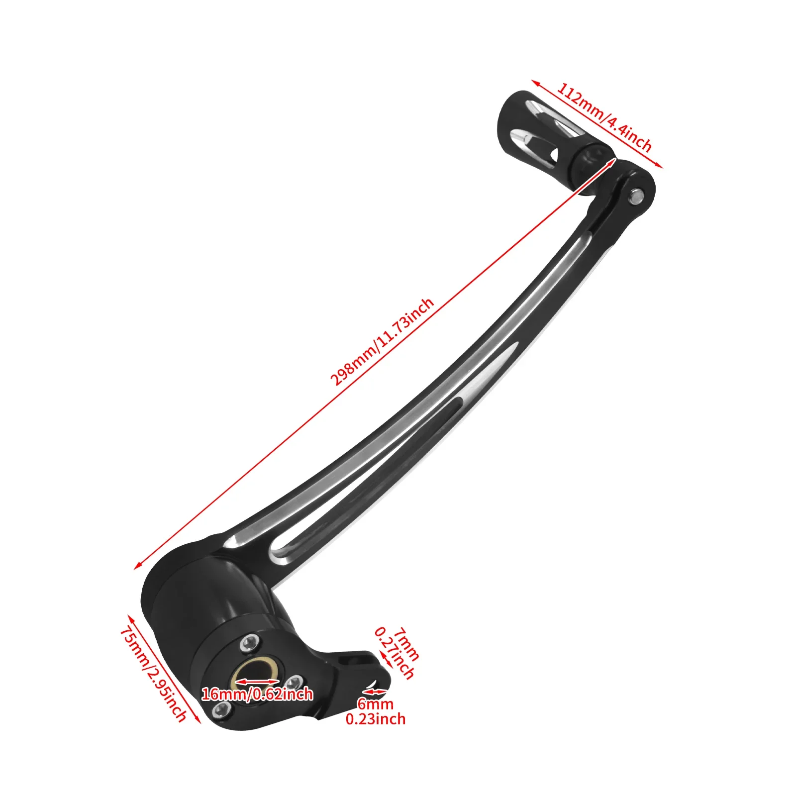 Moto CNC braccio freno pedale pedane poggiapiedi Kit leva freno per Harley Touring Electra Street Glide Road King FLTRX 97-23