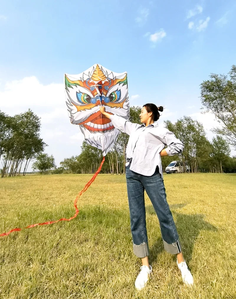 free shipping lion kites flying toys for children kites factory adult wind child steering flying kites for children kite tops