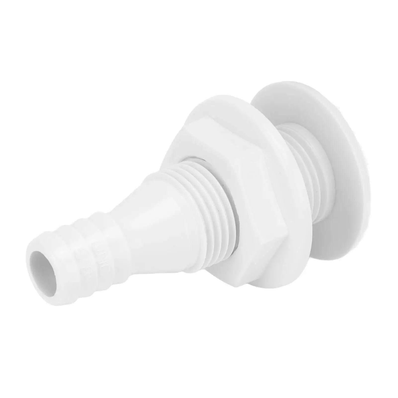 Boat Drain Outlet Plug UV Resistant Nylon Straight Through Hull Connector for Motorhomes