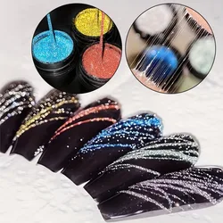 Spider Web Nail Art Drawing Glue 6ml Diamond Glitter Painting Line Web Wires Design Painted Varnish Manicure UV Gel Nail Polish