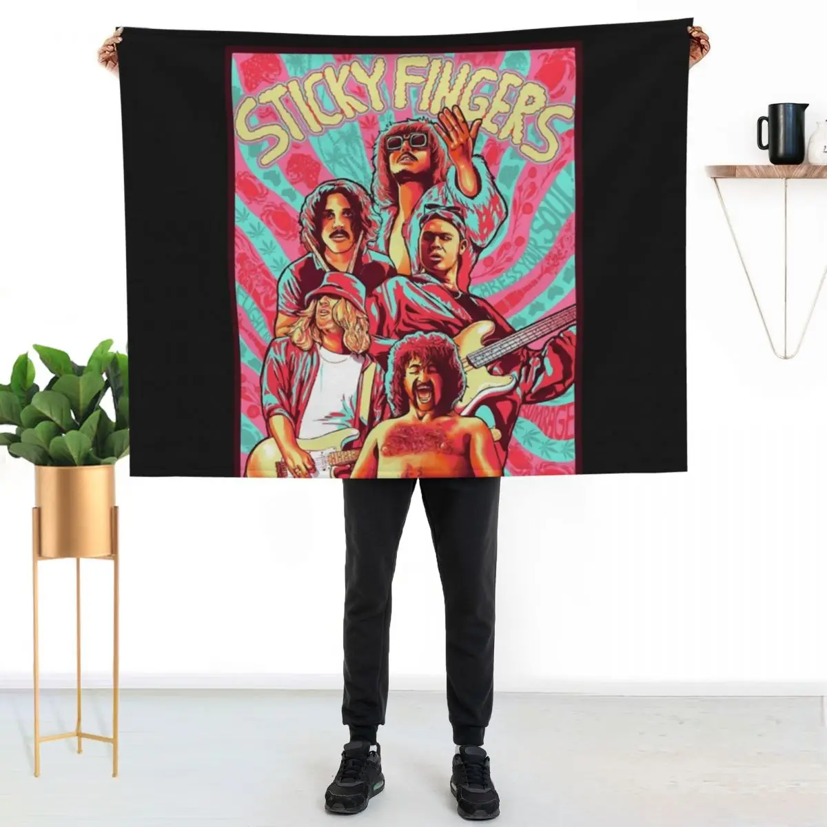 Sticky Fingers Essential T-Shirt Throw Blanket for babies Hairys Summer decorative Decorative Sofa Winter beds Blankets