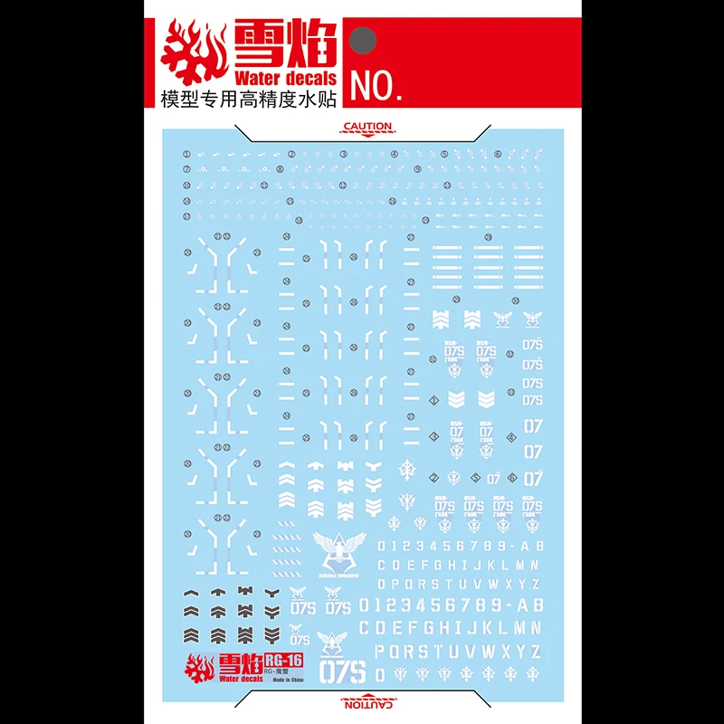 Model Decals Water Slide Decals Tool For 1/144 RG ZGOK Sticker Models Toys Accessories