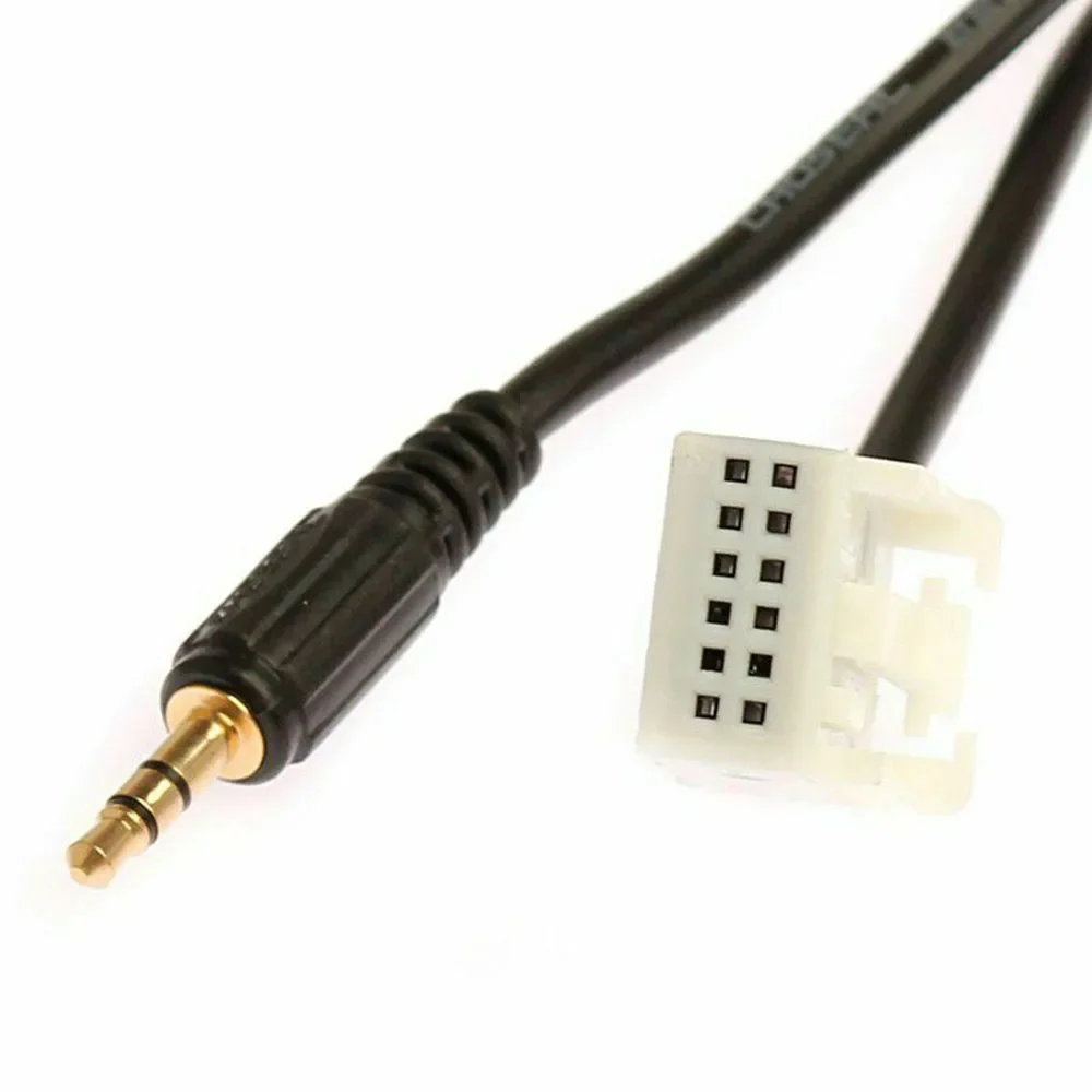 Car AUX 12PIN Cable Audio Adapter 3.5MM Jack Interface For BMW E60 E63 E64 E65 E66 E87 E88 E81 E82 E90 E91 E92 Auxiliary Cable