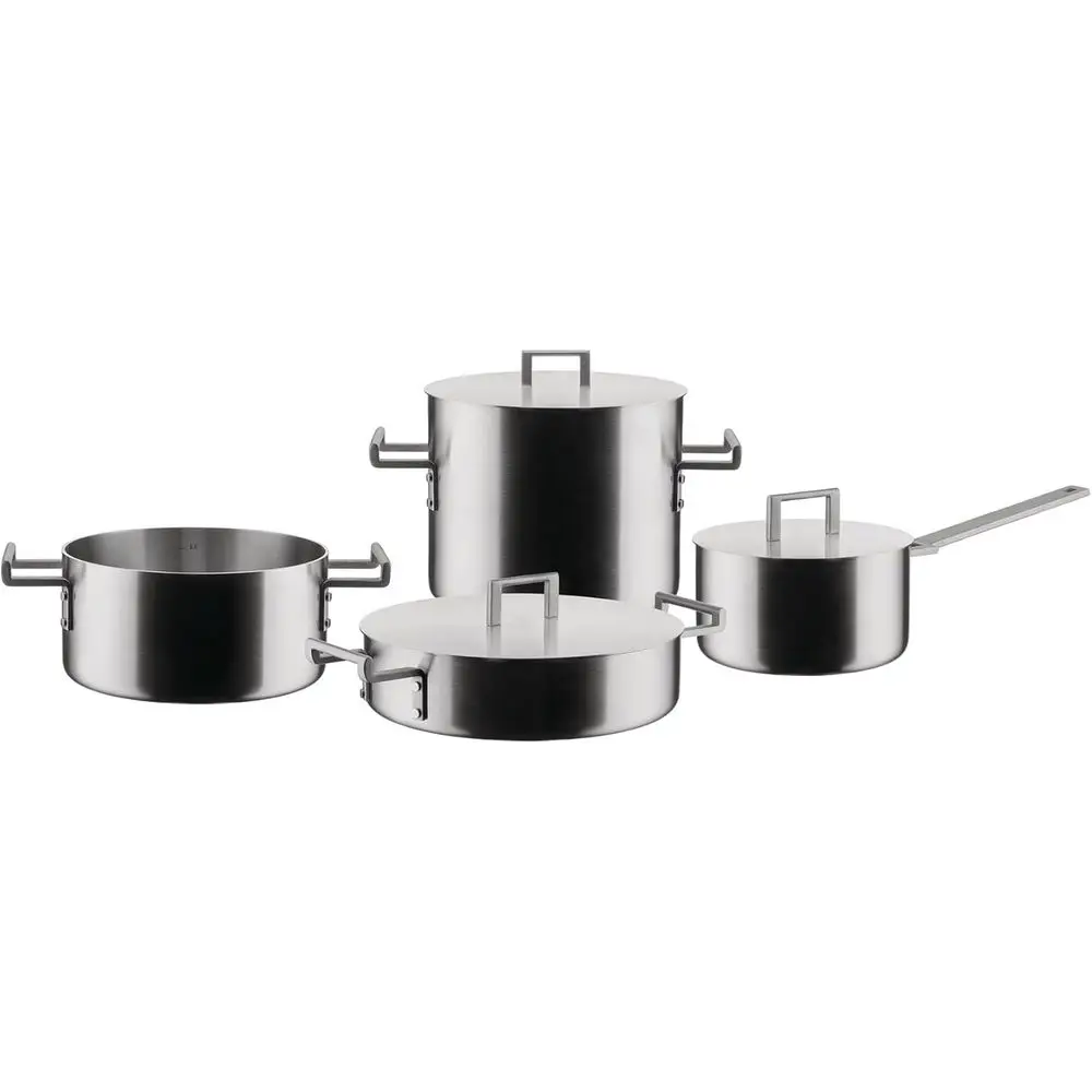 

Design Cookware Set with 18/10 Stainless Steel Handles and PVD Coating, Including Mat