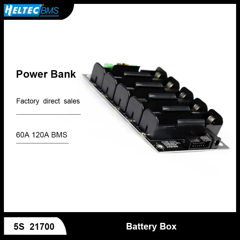 

Power Bank Case 21700 Battery Holder 5S 21V Battery Pack Storage Box Balance Circuits 60A 120A BMS PCB 5s 21700 Power Wall diy