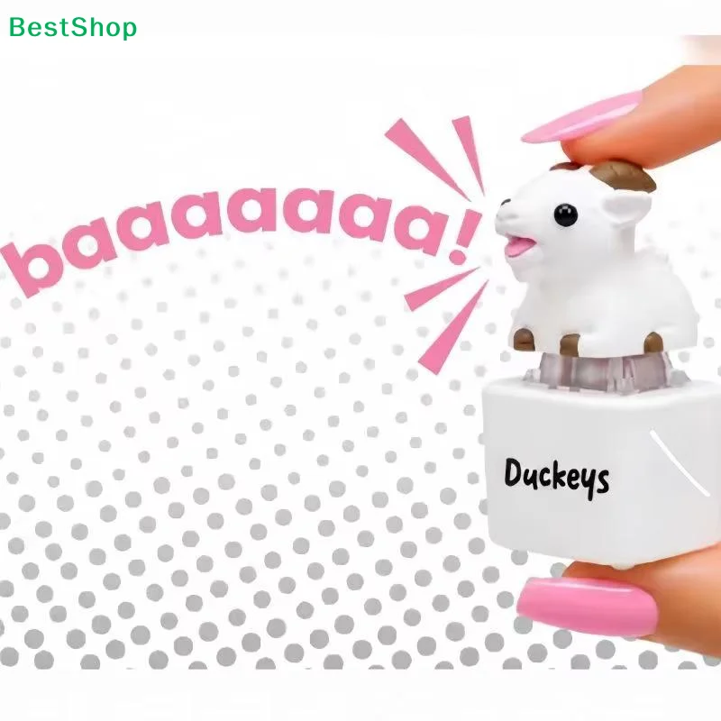 〔Q〕1Pcs Kitten Sheep Keycap Keychain Luminous Sounding Stress Relief Creative Fidget Toy Portable Electronic Pendant For Adult