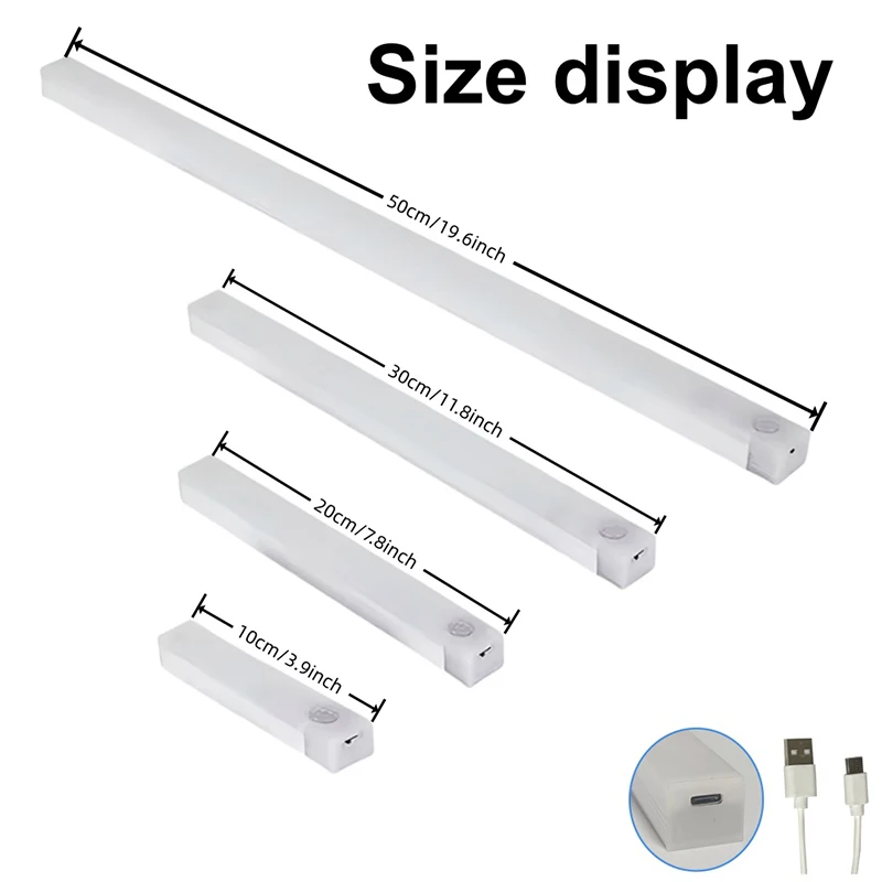 ワイヤレス LED ナイトライト LED モーションセンサーライトタイプ C 充電式ライトキャビネットワードローブランプ階段バックライト通路用