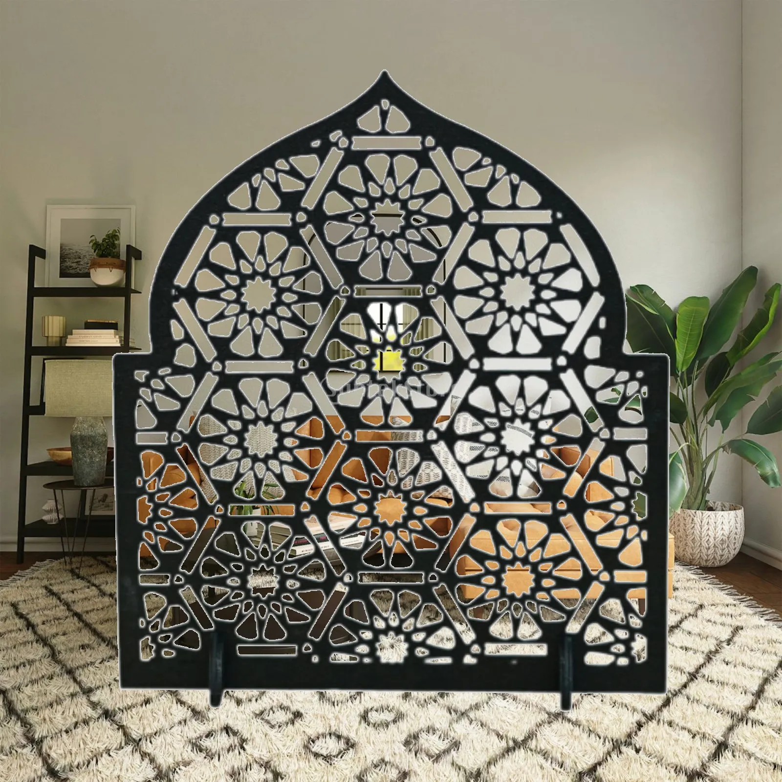 Ramadan Statue Wooden Table Sign Islamic Eid Mubarak Kareem Art Centerpiece for Luxury Home Decor Festival
