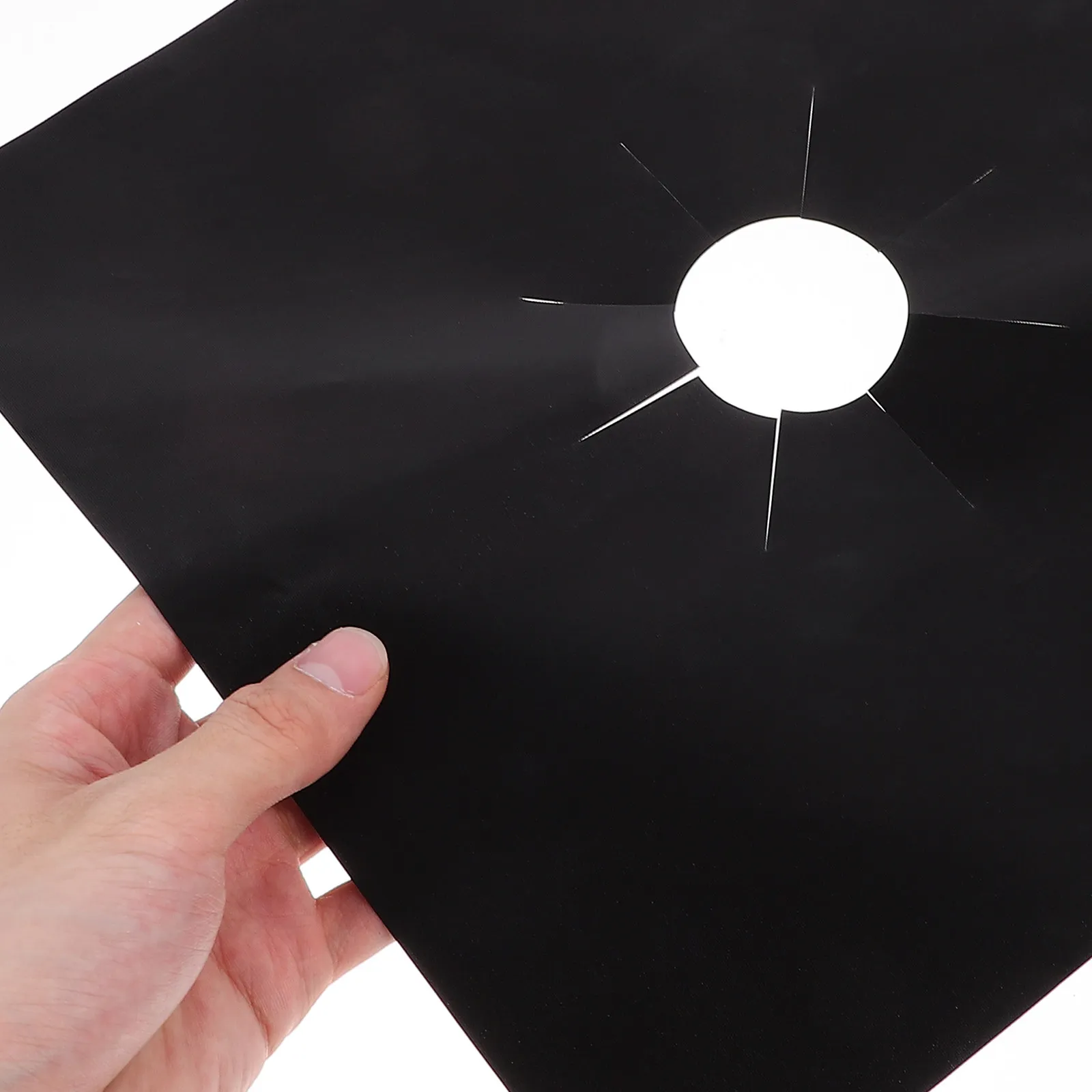 4Pcs Reusable Non-Stick Stove Burner Liners Black Gas Stove Cover Protector Easy Wipe Stovetop Range Cover Kitchen Must Have