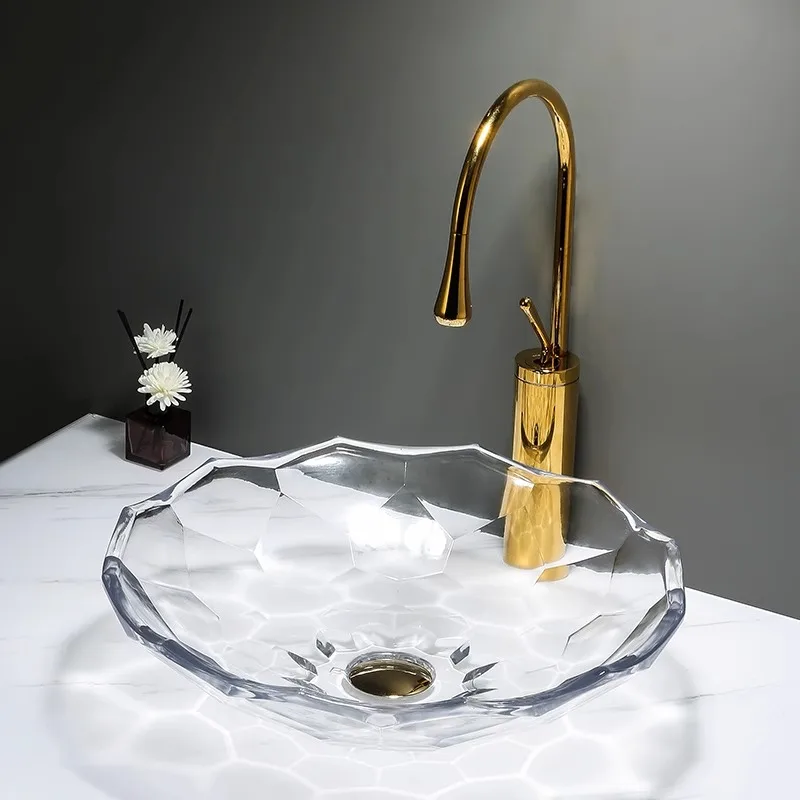 

Легкая роскошная столешница из хрустального стекла, умывальник, интернет-знаменитость, креативная мыть в стиле B & B, в стиле отеля