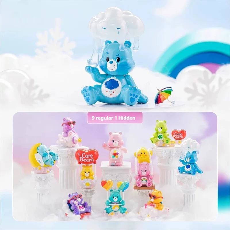 Blind Box Carebears Miniso Sky Bear 3 Series Yunzhong Paradise Fourth Generation Blind Box Hand-Made Ornament Model Gift