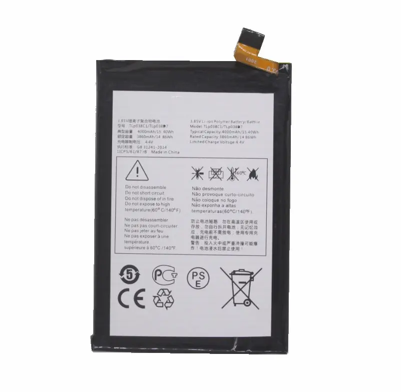 1x 4000mAh TLp038C1 TLp038C7 Battery For Alcatel 3X 2019 5048U 5048Y 5048I 5048A 5V OT-5060A OT-5060D 7 6062w Revvl 2 Plus 6062Z